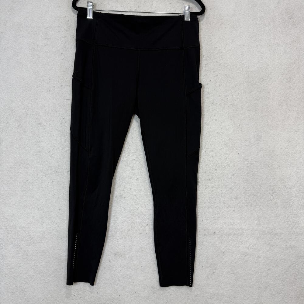 Lululemon Leggings Womens 10 Black High Rise Ankle Pocket Yoga Athletic Workout